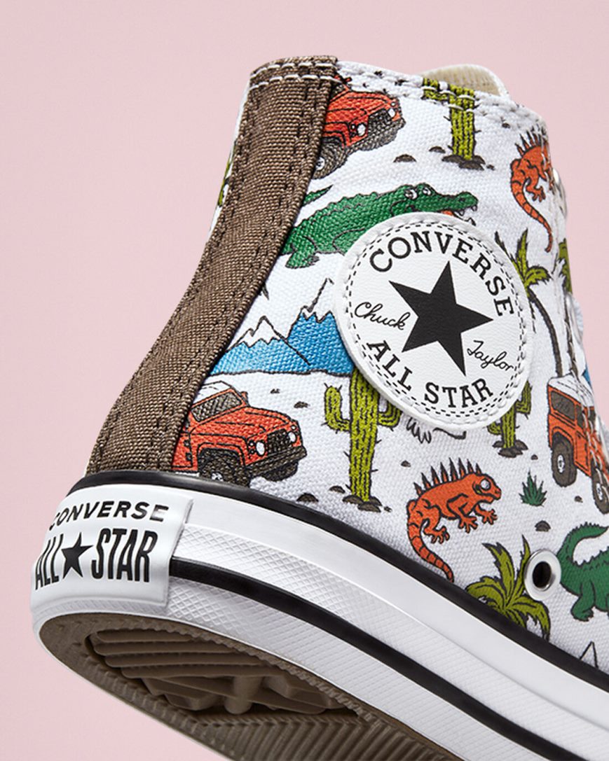 Tenisky Vysoke Converse Chuck Taylor All Star Desert Explorer Chlapcenske Biele Zelene | SK IDRH54